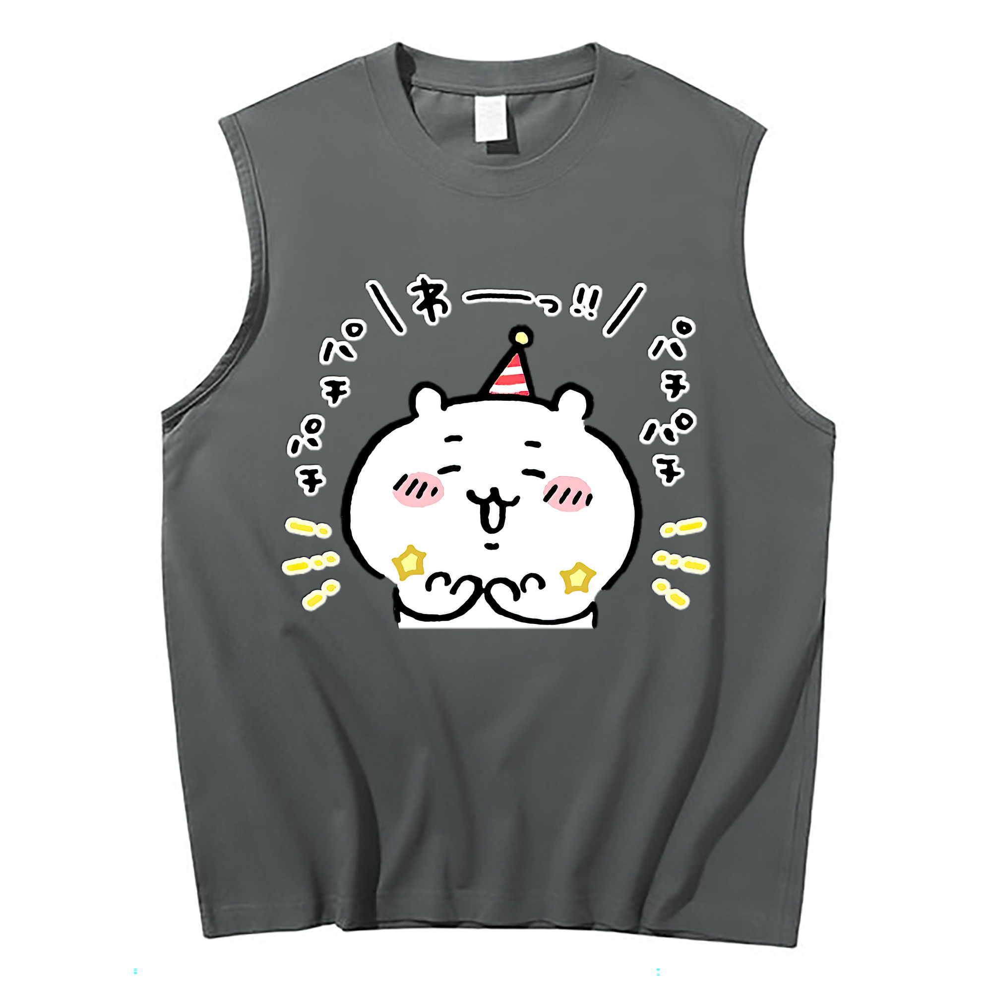 （画像用） ちいかわ ちいかわ Chii-kawa chiikawa コットン100％タンクトップ（フロントプリント）